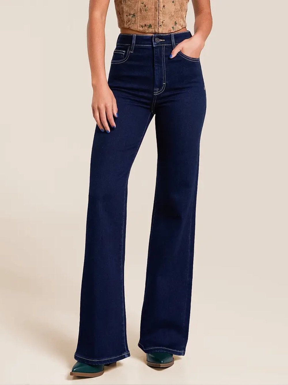 Hidden Happi Comfort Flare Stretch Jean dark wash size 22